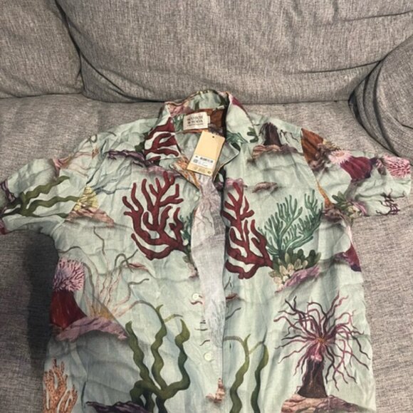Mens Scotch and Soda short sleeve button down (Nautical), new with tags - Picture 2 of 3